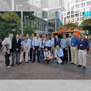 Nathalia em visita de formação no Japão